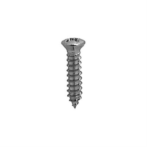 Tapping Screw #8 X 3/4", Phillips Oval Head, Chrome (Qty:100)