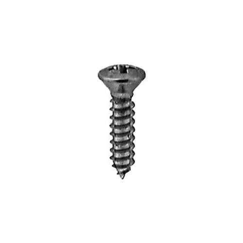 Tapping Screw #8 X 3/4" Phillips, Oval Head, Chrome (Qty:100)