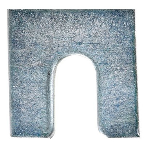 Shim 1/16" thick, 1-1/4" X 1-1/8", With 3/8" Slot, Zinc (Qty:100)