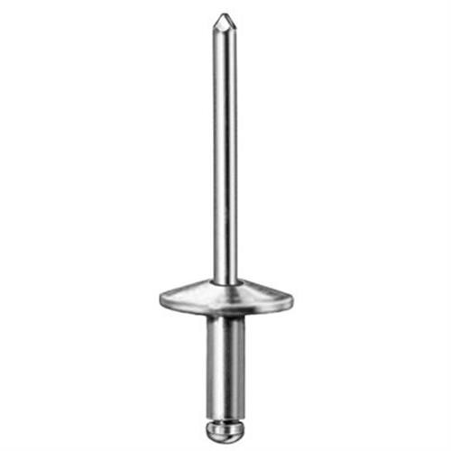 Aluminum Pan-L Rivets, 3/16" Shank x 9/16", Dome 5/8" Flange (Qty: 100)