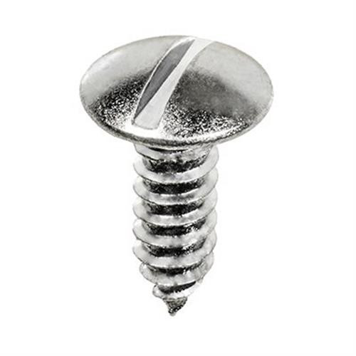 License Plate Screw #14 X 3/4 Slotted Truss Head Zinc (Qty:100)