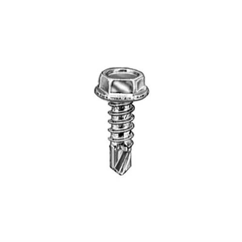 Tapping Screw #8 X 1/2" Hex Washer Head TEKS, Zinc (Qty:100)