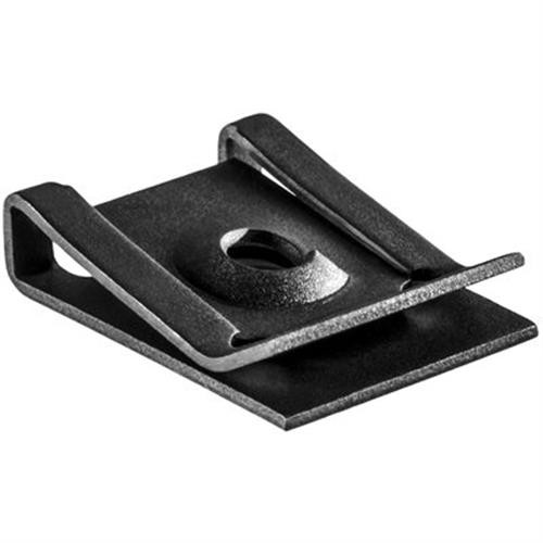 Spring Type-U-Nut, #10 Screw Size, 11/32" Edge to Hole Center (Qty:25)