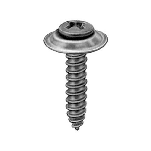 Tapping Screw #10 X 1", Phillips Oval #8 Head AB SEMS, Black (Qty:50)