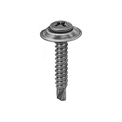 Tapping Screw #8-18 X 1" Phillips Head Oval Countersunk Washer SEMS TEK (Qty:50)