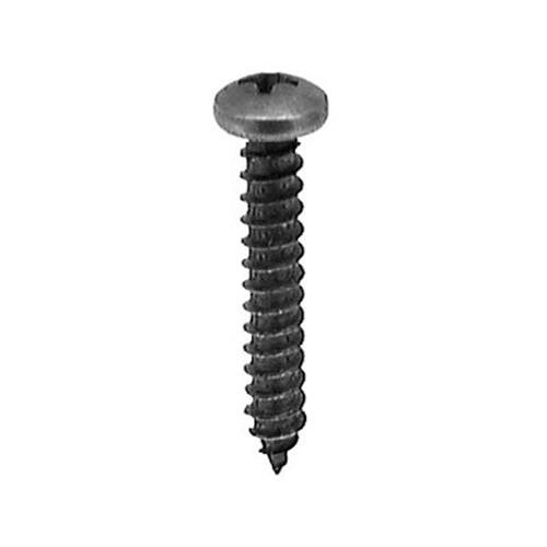Tapping Screw #8 X 1", Phillips Pan Head, Black Oxide (Qty:100)