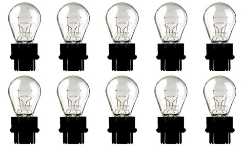 Box of 10 #3157LL (3157 Long Life) Lamp Automotive Bulb, Dual Filament