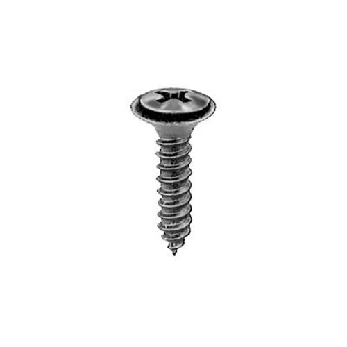 Tapping Screw #8-18 x 11/16", Phillips Oval Head #6, SEMS, Black (Qty: 100)