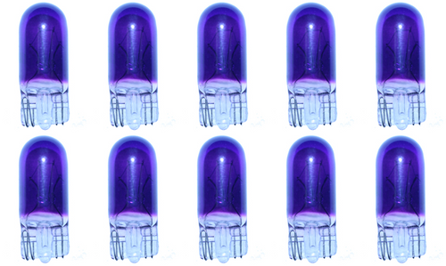 Box of 10 #194P Pink / Purple Lamp Auto Bulb Automotive Bulbs 14V 3.78W 0.27A