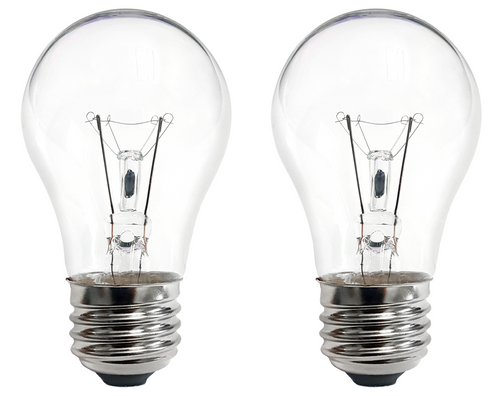 40 Watt Replacement Bulbs (2 Bulbs) For 16.3" and 17" Lava Lamps, E26 Screw Base