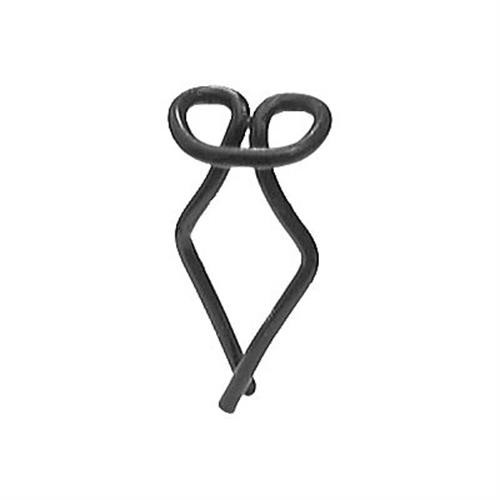 Trim Clip Fastener, 1/2" Head, 1/4" Hole, Black (Qty: 100)