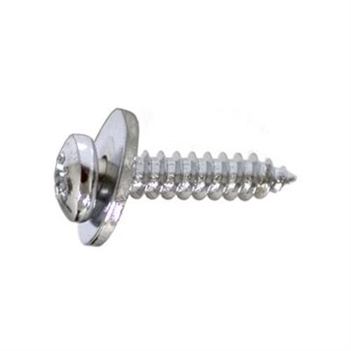 M4.2-1.41 x 20mm Pozidriv Pan Head Screw + 12mm Washer A/AB - Chrome (Qty: 50)