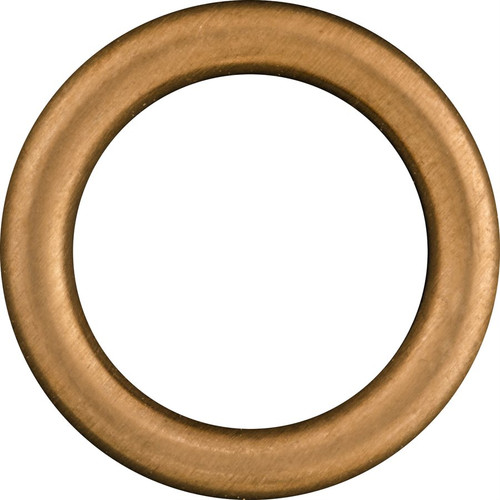 M12 x M18 Crushable Copper Gasket, 12mm ID, 18mm OD, 2mm Thick (Qty: 10)