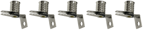 E10 Screw Lamp Holder Bulb Socket, Insulated Mounting Bracket (Pack of 5)