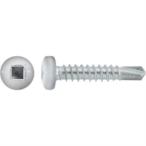 #10 x 1 Square Pan Self-Drilling White Painted Head (Qty: 100)