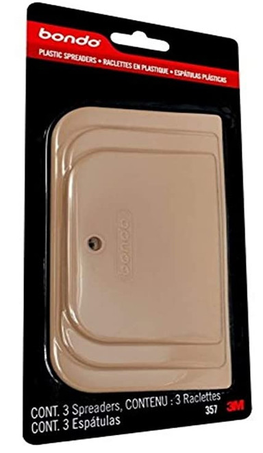 Spackle, Filler Spreaders 3-Pack: 4", 5.25" and 6.25", Plastic, 3M, Bondo 357