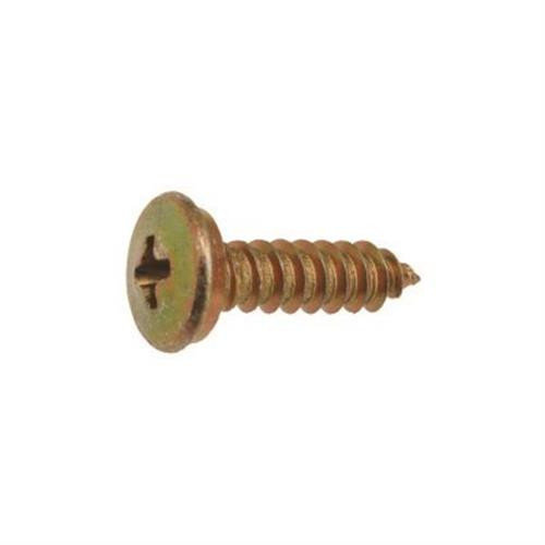 License Plate Screw M4.8 x 16mm Zinc & Yellow, for BMW 51-81-1-821-830 (Qty: 50)