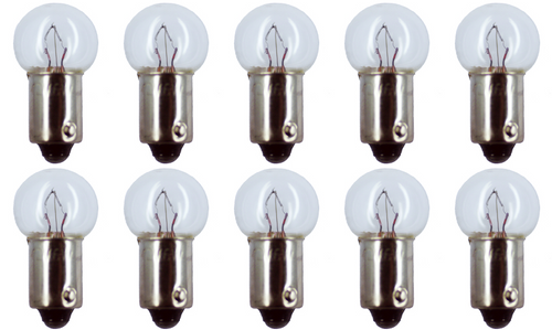 Box of 10 #6253 Lamp Auto Bulb Automotive Lightbulb, 12V, 6W, BA9s