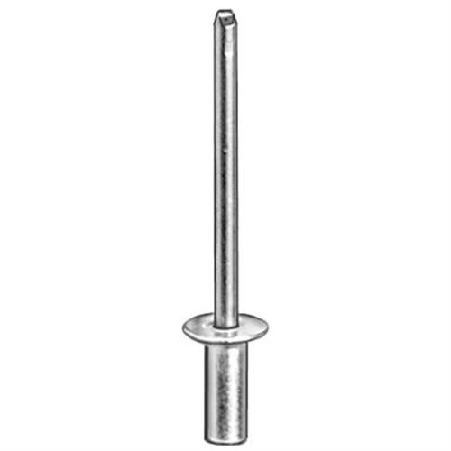 Closed End Rivet, 3/16" Shank, 1/16"-1/8" Grip, Aluminum (Qty: 50)