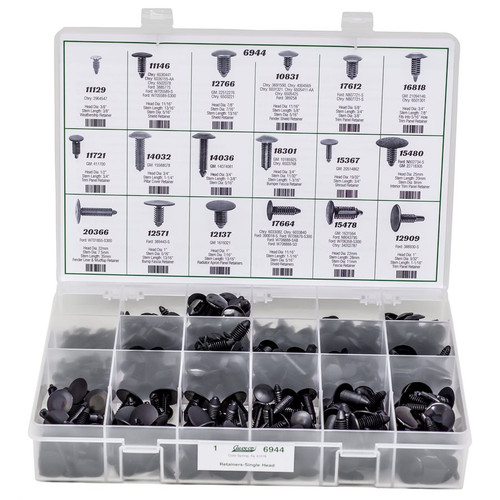 400 Piece Single Head Retainer Quik-Select II Kit, 18 Varieties