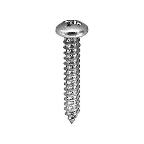Tapping Screw #4 x 5/8", Phillips Pan Head, Zinc Finish, AB Tip (Qty: 100)