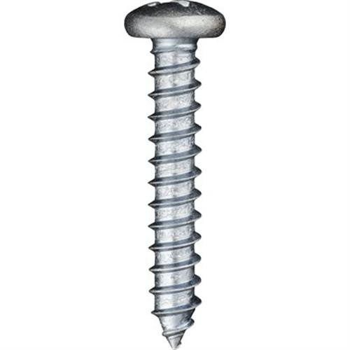 Tapping Screw #14 x 1-1/2", Phillips Pan Head, Zinc Finish (Qty: 100)