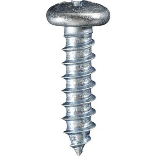 Tapping Screw #14 x 1", Phillips Pan Head, Zinc Finish (Qty: 100)