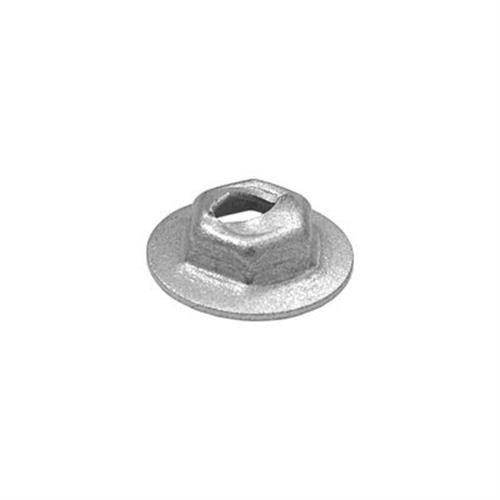Thread Cutting Nut for 1/8" Stud Size, 5/16" Hex Head, Zinc Finish (Qty: 100)