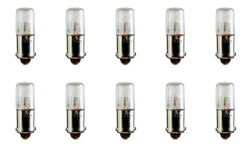 Box of 10 Neon Bulb NE51H B2A, Bayonet 105 to 125 Volts AC/DC FREE RESISTORS