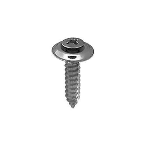 Tapping Screw #8 X 3/4" Phillips Oval Head SEMS Countersunk, Chrome (Qty: 7)
