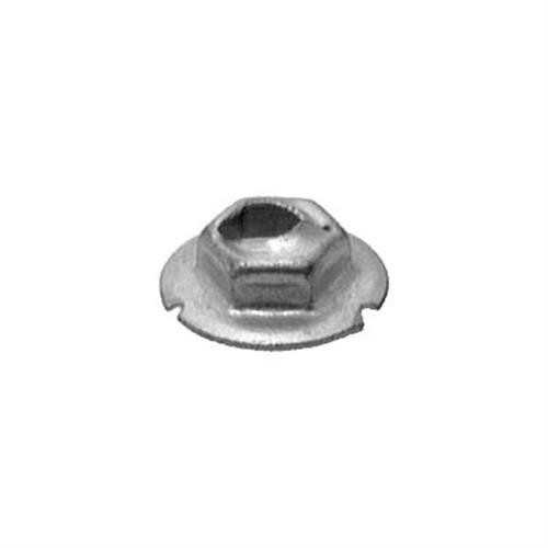 Thread Cutting Nut for 3/16" Stud Size, 3/8" Hex Head, Zinc Finish (Qty: 10)