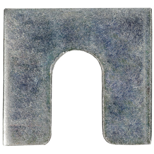 Shim 1/8" thick, 1-1/4" X 1-1/8", With 3/8" Slot, Zinc (Qty: 5)