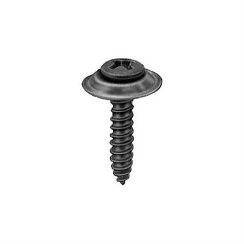 Tapping Screw #8 X 3/4", Phillips Oval #6 Head AB SEMS, Black (Qty: 10)