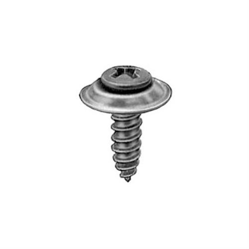 Tapping Screw #10 X 3/4", Phillips Oval #8 Head AB SEMS, Black (Qty: 10)