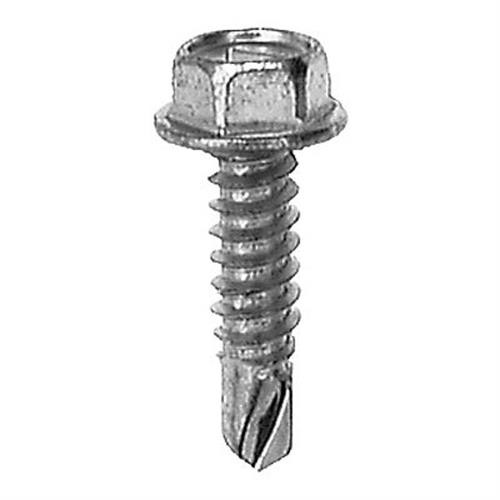 Tapping Screw #14 X 1" Hex Washer Head #3 Super TEKS - Zinc (Qty: 7)