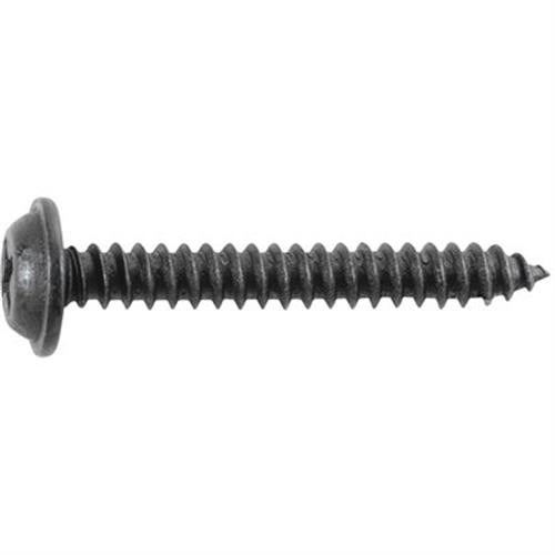 Tapping Screw Phillips Flat Washer Head #8 X 1.25" Black (Qty: 12)