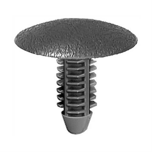 Trim Panel Retainer, 25mm Head, Black Nylon, for GM, Ford, Chrysler(Qty: 6)