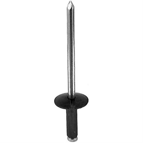 Black Aluminum/Steel Rivet, 5/32" Shank, 15/32" Flange, for VW (Qty: 6)