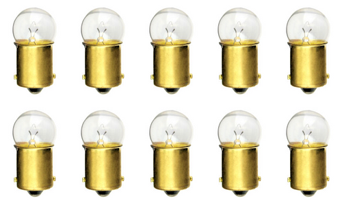 Box of 10 #81 Lamp Auto Bulb Automotive Lightbulbs 6.5V, 6.63W, BA15s base