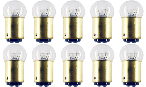 Box of 10 #624 Auto Truck Aircraft Miniature Bulbs, 28V, 10.36W, BA15d