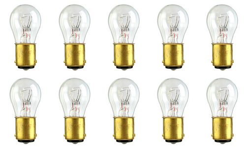 Box of 10 #1176 Lamp Auto Bulb Automotive Lightbulb, 12V, 17/8W, BA15d