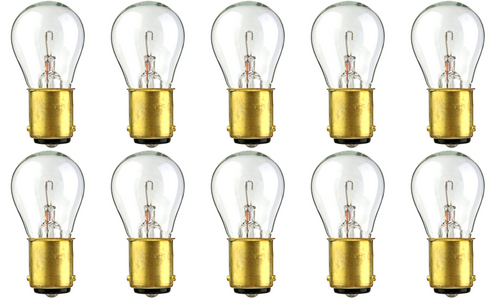 Box of 10 #1156DC (Double Contact) Lamp Auto Bulb 12.8V 26.88W 2.1A BA15d