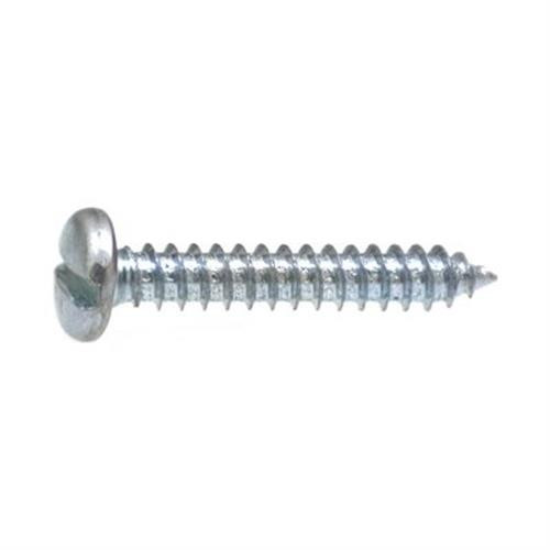 Tapping Screw #10 x 1/2", Slotted Pan Head, Zinc (Qty: 100)