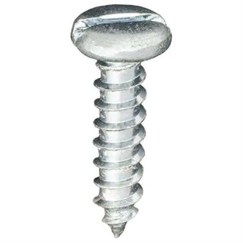 Tapping Screw #14 x 1", Slotted Pan Head, Zinc (Qty: 100)
