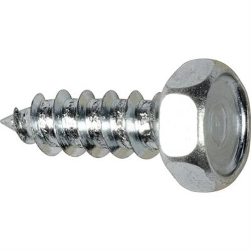Tapping Screw #14 x 3/4", Indent 3/8" Hex Head, Zinc Chromate (Qty: 100)