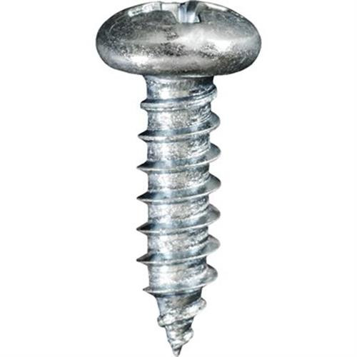 Tapping Screw #6 x 1/2", Phillips Pan Head, Zinc (Qty: 100)