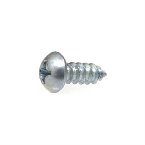 Tapping Screw #10 x 1/2", Phillips Round Head, Zinc (Qty: 100)