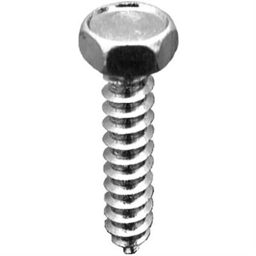 Tapping Screw #14 x 1", Indented 7/16" Hex Head, Zinc (Qty: 100)
