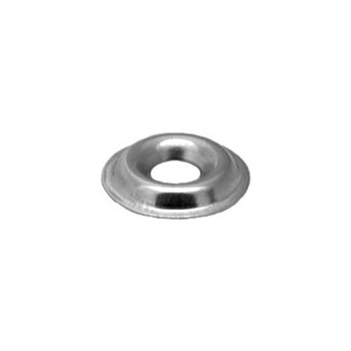 #8 Flange Countersunk Washer, 5/8" OD, 13/64" ID, Nickel Over Brass (Qty: 100)