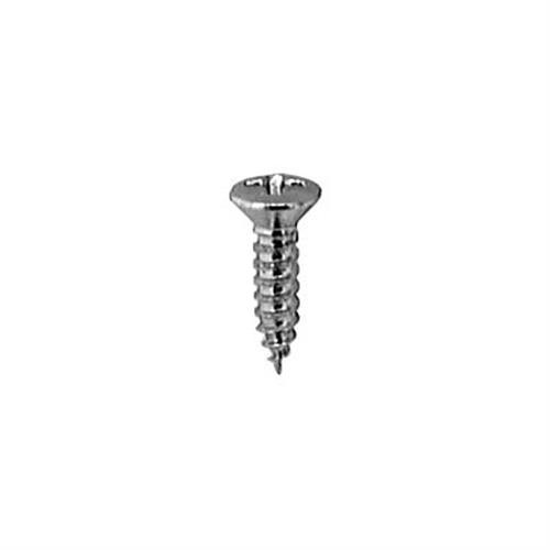 Tapping Screw #6 x 1/2", Phillips Oval Head, Chrome (Qty: 100)